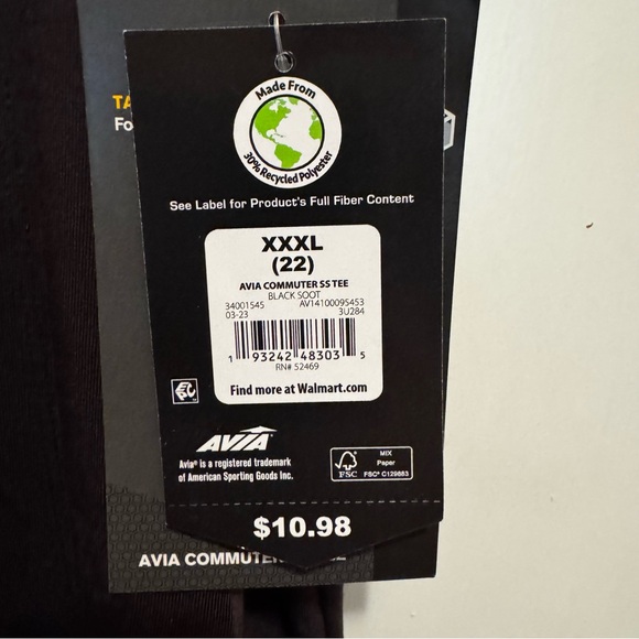 Avia Commuter SS Tees XXXL 22, Elegant Mauve, Black Soot NWT set of 2 - Picture 9 of 13